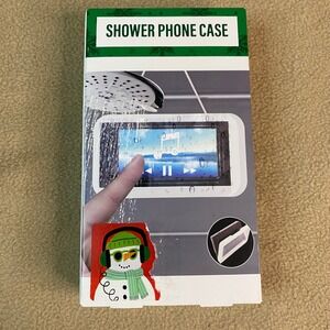 Festive Voice Shower Phone Case Waterproof Smartphone Holder White Bathroom New